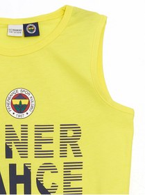 Resim LC Waikiki GÜLİS GİYİM'DEN Sarı Bisiklet Yaka Fenerbahçe Baskılı Erkek Çocuk Atlet ve Deniz Şortu 