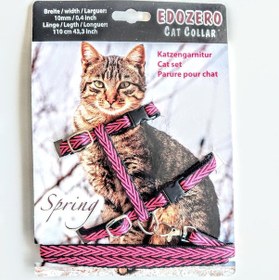 Resim Edozero Kedi Göğüs Tasma Takım M Pembe 