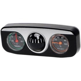 Resim Oldfriend Siyah 3ü 1 Arada Dekor Şık 3ü 1 Arada Araç Panosu Dekoru Pusula Termometre Higrometre 