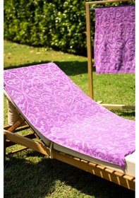 Resim Menderes Home Cotton Collection Bukle Plaj Havlusu Saçaklı Mor-716 