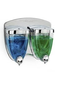 Resim KG-GOLDPAPER F038 350+350 700 Ml Krom Kaplama Ikiz Sıvı Sabunluk Dispanseri Aparatı (üstten Doldurmalı) 