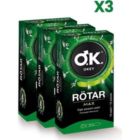 Resim Okey Rötar Max Prezervatif 3 x 10'lu 