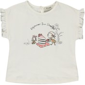 Resim Panço Kız Bebek Baskı Detaylı T-shirt 