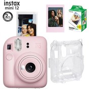 Resim Fujifilm Instax Mini 12 Fotoğraf Makinesi-20li Film-Şeffaf Pleksi Kılıf ve Fotoğraf Çerçevesi Seti 1 Pembe 