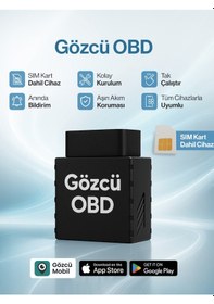 Resim Gözcü Mobil Obd Girişi Araç Gps Takip Cihazı Uyumlu Sistemi Anlık Konum Geçmişe Dönük Konum Takibi Geofence 
