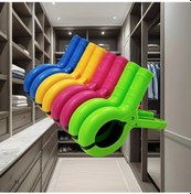 Resim Elmpaly 8pcs 8 Adet Büyük Plaj Havlu Klipsi Kum Havuz Gemi Sandalyesi Için Dayanıklı Rüzgar Geçirmez 4 Canlı Renk 