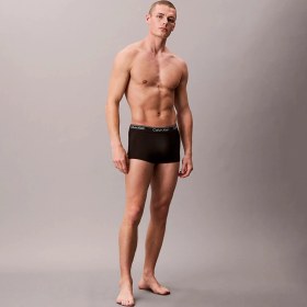 Resim Calvin Klein Erkek Low Rise Trunk 3'lü Siyah Boxer ub1 Standart Paça Tipi ile Rahat Kullanım 