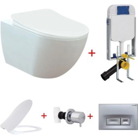 Resim Creavit FE322 Kanalsız Rimoff Gömme Rezervuar Tam Set Set 