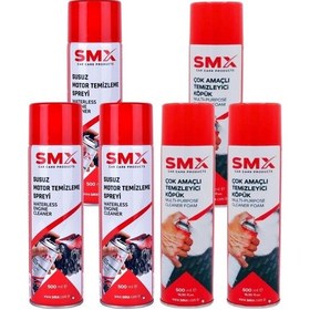Resim Susuz Motor Temizleme Spreyi 500 Ml 3 Adet + Çok Amaçlı Temizleyici Köpük 500 Ml 3 Adet 