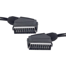 Resim Scart Scart Kablo Siyah 7 Mm 1.2 Metre Poşetli 