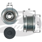 Resim GATES OAP7013 ALTERNATÖR KASNAĞI 6 KANAL 1.9 FABIA 00-15 OCTAVIA 97-13 RAPID 13-16 ROOMSTER 06-15 