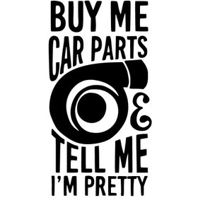 Resim Genel Markalar Buy Me Car Parts Sticker Oto Motor Laptop Duvar Folyo Sticker 25x45 Cm 