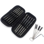 Resim Tenfowee Stainless Steel Karbüratör Ayar Aracı Seti 10 Parça + Temizleme Kit + Taşınabilir Çanta - Farklı Uç Desenleriyle Motor Bakımı 