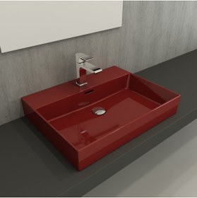 Resim Bocchi Milano Lavabo 60 Cm Parlak Kırmızı 1376-019-0126 