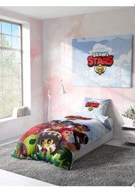 Resim Brawl Stars Yastıklı Nevresim Takımı Çarşafsız Çok Renkli 