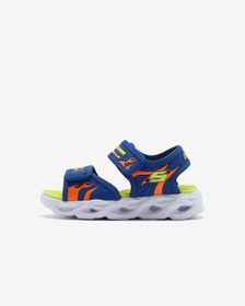 Resim Skechers Thermo-splash - Heat Tıde Küçük Erkek Çocuk Mavi Işıklı Sandalet 400102n Blor Mavi 