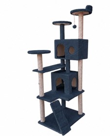Resim Missidea Nr-0063 Kule Kedi Evi Tırmalama Antrasit 