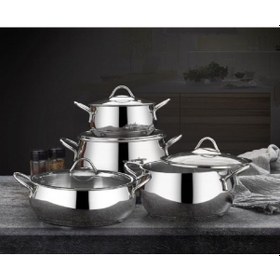 Resim FİRST CLASS DELUX 8 PRÇ ÇELİK SET PLATİN 