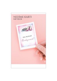 Resim Will You Be My Bridesmaid Nedime Kartı - Düğün, Bekarlığa Veda, N 