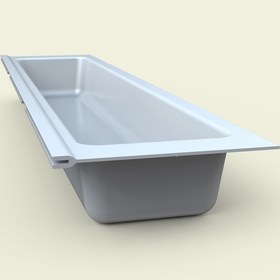 Resim Mutfak Çekmece Içi Kaşıklık, Beyaz Tek Bölmeli Modül 11cm X 48cm Antrasit 