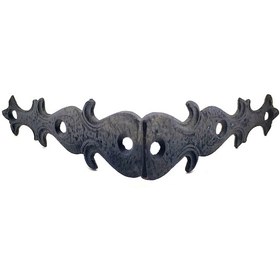 Resim Antika Tarz Dekoratif Pirinç Kelebek Gönye - Yan, 105x105 Mm, Oksit 