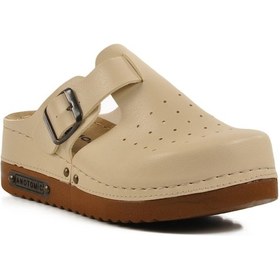 Resim Aspor Bej Anatomik Unisex Sabo Terlik Çok Renkli 