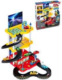 Resim a v d a Dede 3 Katlı Mega Oyuncak Garaj Seti Pisti - Otopark - Istasyon Araba Oyun Seti 