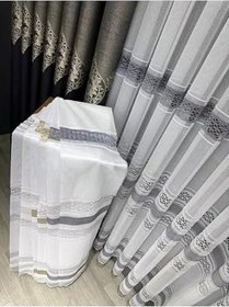 Resim Ev Depo Home Taç Aplik Örme Seyrek Pile Tül Perde Tek Kanat TRVAPLK114805EKRGRISYRK, Gri, 280 x 260 