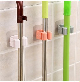 Resim 3 Adet Mop Askısı Pratik Süpürge Ve Paspas Tutucu Duvar Askısı Diğer 