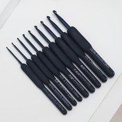 Resim 9 Adet ComfortGrip Örgü Çubuğu Seti, Ergonomik Koyu Mavi İğneler Artritli Eller için, Dayanıklı Yığma Araçları Başlangıç İçin 