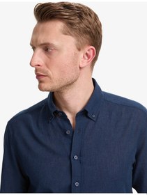 Resim Pierre Cardin Erkek Lacivert Gömlek Desenli 50325356-vr033 