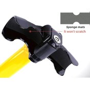 Resim Padalink Araba Direksiyon Kilit T Tipi, Çelik Malzeme, Araç Güvenlik Kilidi, 2 Anahtar İle, Sarı-siyah, Kolsuz Desen 