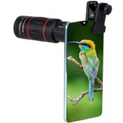Resim Akıllı Telefonlar için Geniş Açı Yakınlaştırma Lensi - Yüksek Çözünürlüklü, ABS Malzeme, Kuş Gözlemciliği, Kamp ve Açık Hava Fotoğrafçılığı için İdeal, iPhone, Samsung, Xiaomi ve Çoğu Akıllı Telefona Uygun, Akıllı Telefon Lens Koruyucu 