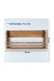 Resim Shopkutuk Ahşap Bebek Çocuk Odası Montessori Kitaplık Tek Katlı Duvar Rafı 