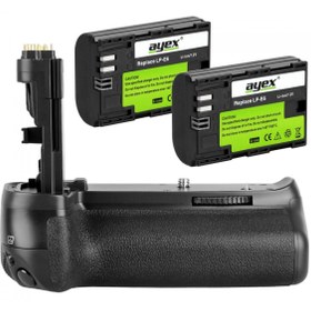 Resim Ayex Canon 70d 80d 90d Için Ax-70d Battery Grip 2 Ad. Lp-e6n Batarya 