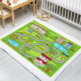 Resim Fibril Carpdress Desenli Kaydırmaz Oyun Halısı 100 x 150 cm S DESEN 