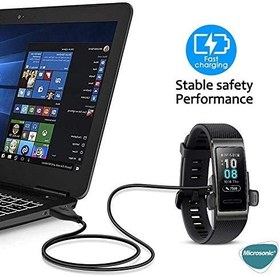 Resim Microsonic Huawei Band 4 Pro için Manyetik USB Şarj Kablosu Siyah [Band 4 Pro ile Uyumlu Şarj Kablosu - Siyah] 