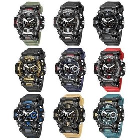 Resim Yingfu Smael 8072 Alaşım Çift Ekran Elektronik Saat Erkekler Su Geçirmez, Bej Çok Renkli Çok Renkli 