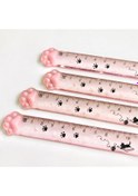 Resim 1 Adet Kawaii Kediler Pençe Glitter Ölçüm Cetveli Öğrenci Yaratıcı Kırtasiye 15 Cm 