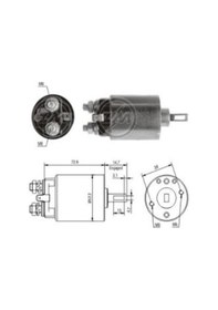 Resim Zm 12v Marş Otomatiği Hıtachı Tipi gümüş Civata / Sol N11.18854 