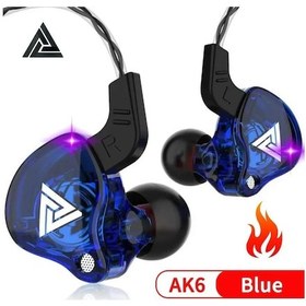Resim Lasonstiges Ak6-mavi Qkz Ak6 Bakır Sürücü Hifi Kablolu Kulaklık Yarış Spor Kulaklık Bas Stereo Kulaklık Müzik Kulaklık 3.5mm Mikrofon İle Kulak İçi 