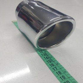 Resim Önü Kesik Egzoz Ucu, 60 mm nikelaj sessiz 