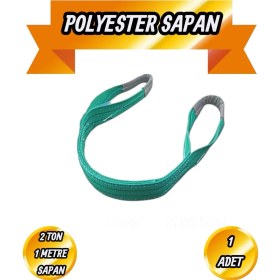 Resim BRATİ HAND TOOLS Sapan Polyester 2 Ton 1 Metre Yeşil Sağlam Yük Kaldırma Taşıma Indirme Halat Spanzet 