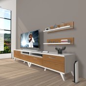 Resim Decoraktiv Eko 200R Mdf Retro Tv Ünitesi Tv Sehpası - Beyaz - Ceviz 