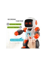 Resim Uzaktan Kumandalı Işıklı Sesli Ses Kaydı Yapan Yürüyen Robot 