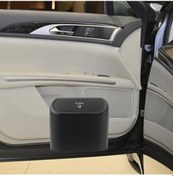 Resim Novahub Siyah Siyah Araba Çöp Kovası Çöp Kovası Kapaklı Araç Çöp Kutusu Otomatik 