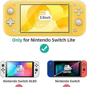 Resim Linsaner 2 Parçalı Temperli Cam Ekran Koruyucu, Nintendo Switch Lite HD için Özel Yapım, Çizilmez, Şeffaf ve Şeffaf, Parmak İzine Dayanıklı, Kabarcıksız Kurulum, Switch Lite için Uygun 