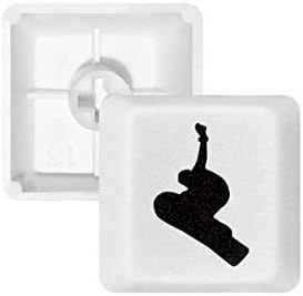 Resim DIYthinker Kaykay sürmek Spor Siyah atlama Silhouette PBT Klavye için Klavye Beyaz OEM İşaretleme Baskı R2 