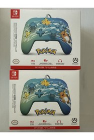 Resim Powera Nintendo switch ve oled uyumlu pokemon desenli kablolu kol ( 3m kablo ) 