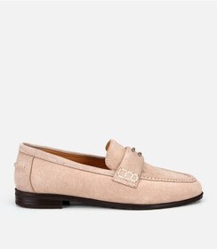 Resim Hotiç Kadın Süet Deri Bej Toka Detaylı Klasik Loafer 01ayh321300a310 01ayh321300a310 
